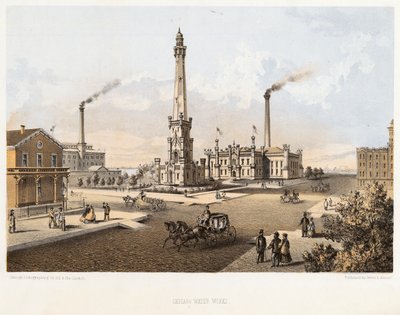 The Chicago Water Works, 1867 by Louis Kurtz